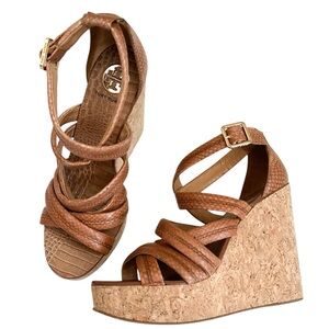 Tory Burch Jeanine Cork Wedge Sandals